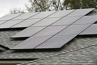 Solar panels on roof of house in Adelaide